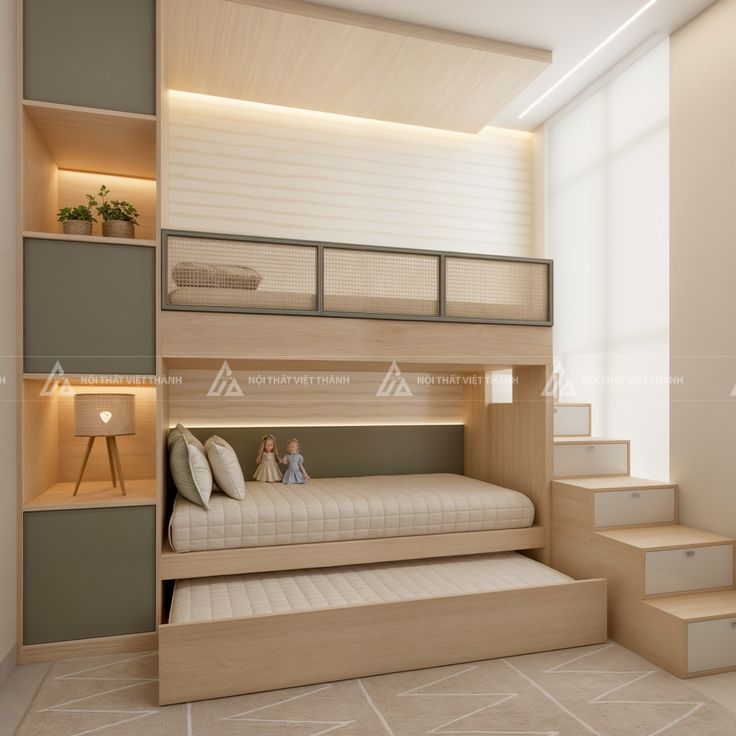 Thiết kế nội thất phòng trẻ em đẹp an toàn sáng tạo, màu sắc hài hòa