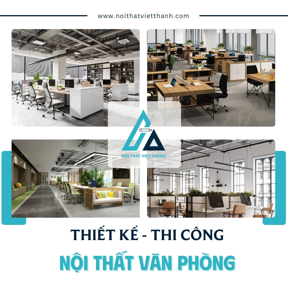 Thiết kế thi công nội thất văn phòng chuyên nghiệp, hiện đại, tối ưu không gian